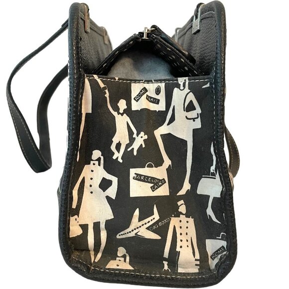 Sydney Love Black & White Leather Shoulder Bag Inner Pocket Medium Size - Picture 3 of 11